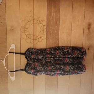 Dainty Navy Blue And Floral Dress